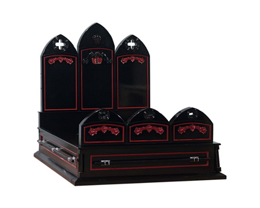 Crypt Keeper Queen Casket Bed - Available in all sizes