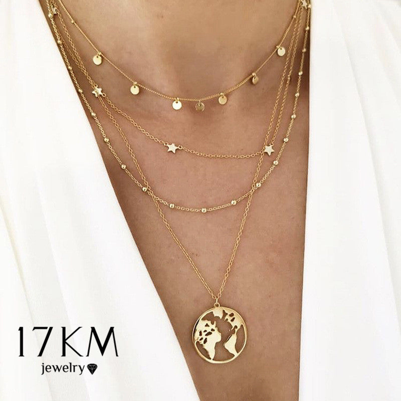 BOHO Map Necklace For Women